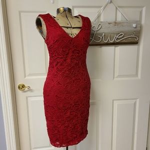 Bisou Bisou Michele Bohbot Red Dress